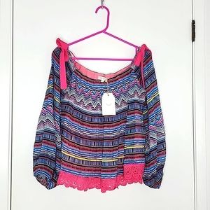 Free the roses crop top off shoulder lace bottom